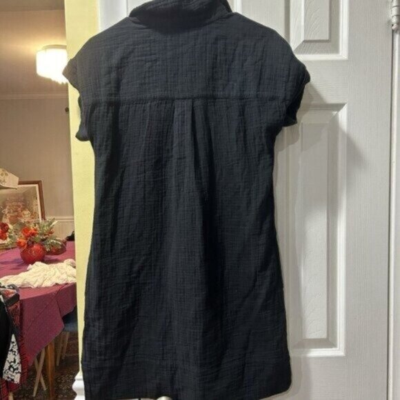 J. Crew Gauze shirt dress xs Beach Goth Grunge mobwife Minimalist Preppy - Picture 6 of 11